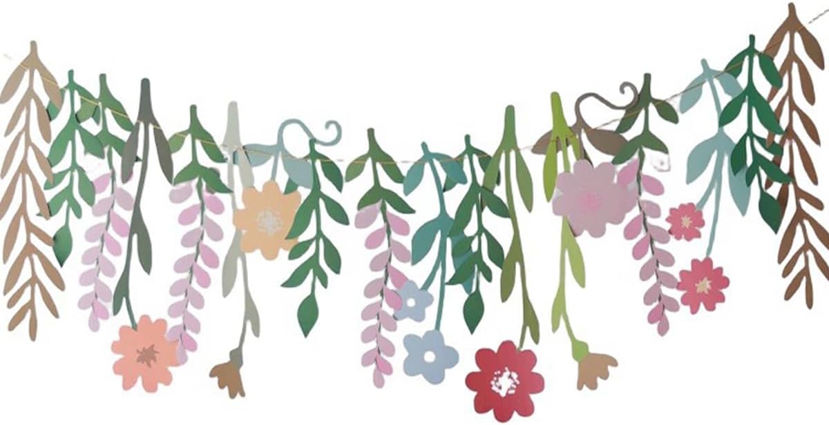 Paper Flower Garland, Party Garlands, Rectangular Paper Leaves Banner Decorations, Wall Decoration, Wedding, Birthday, Baby Shower