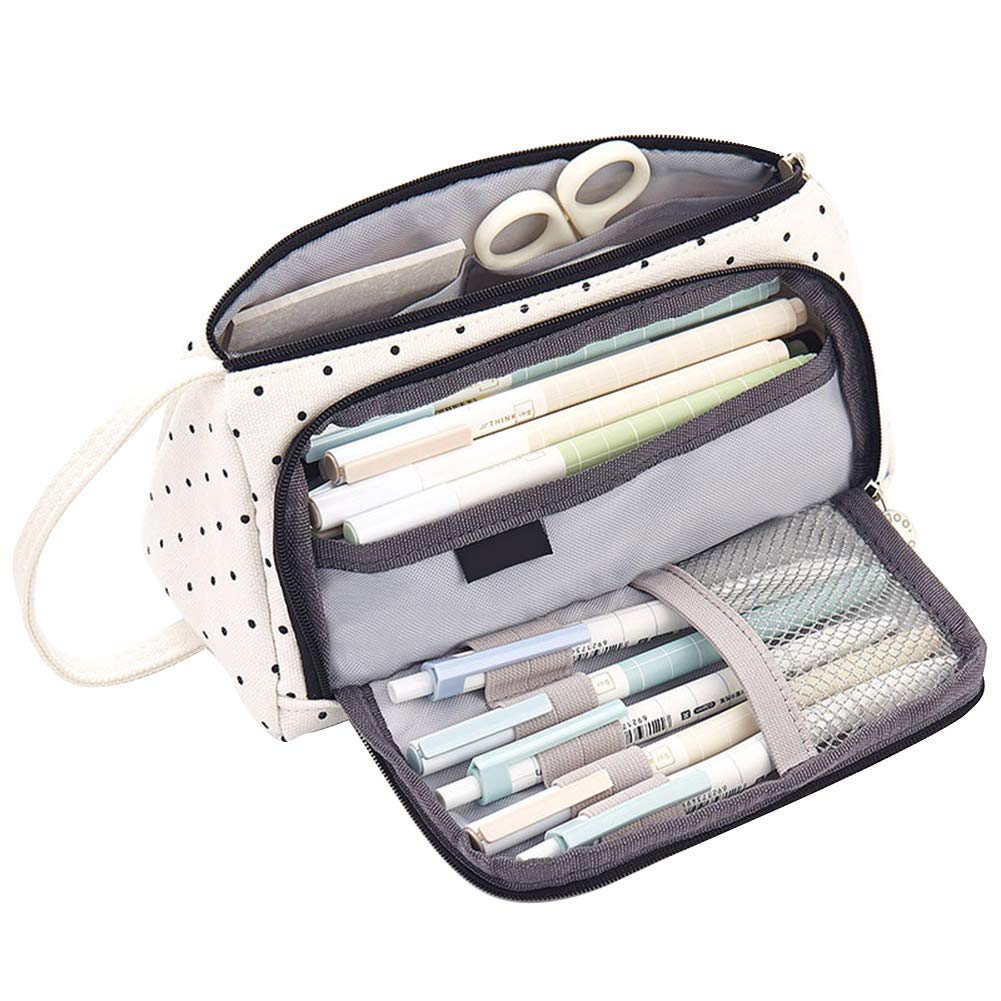 Venus valink Plaid Pencil Case Multifunction Portable Large Capacity Simple Pen Storage Bag, Portable School Stationery Pouch Pencil Box for Boys Girls Student