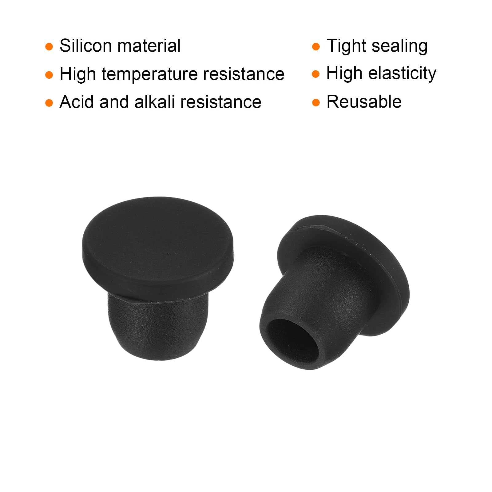 40er-Set Gummistopfen – 8 Größen (4–10 Mm), Silikon, Wasserdicht, Für Flaschen, Rohre & Möbel