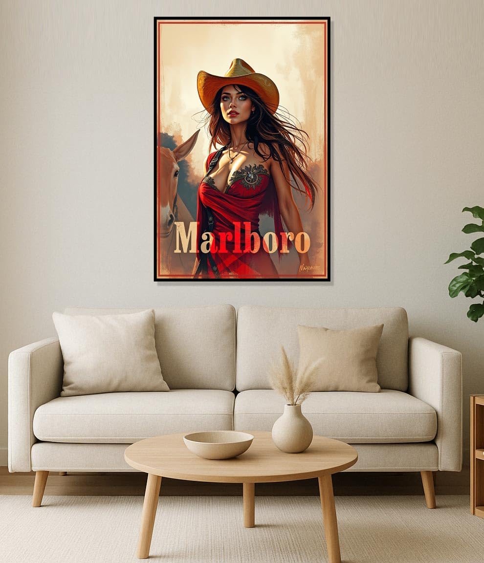 Amazon.com: Vintage Marlboro-Inspired Western Poster Print