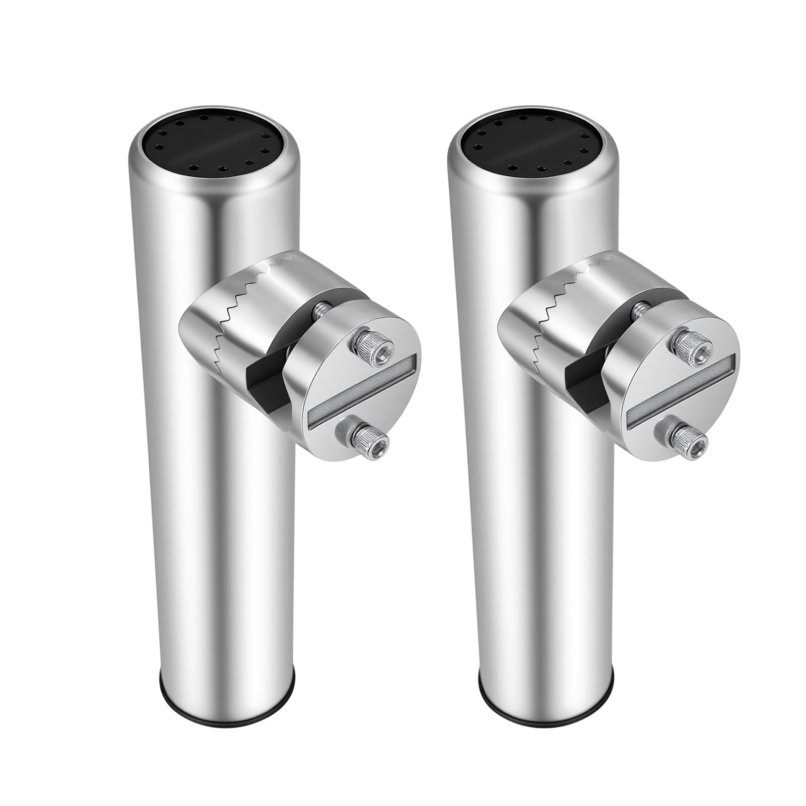 2 Stück Angelrutenhalter, Rutenhalter Boot Edelstahlboot Angelrutenhalter Rutenhalter Angel Zubehör für Boote Yachtschienen 19 mm bis 25 mm