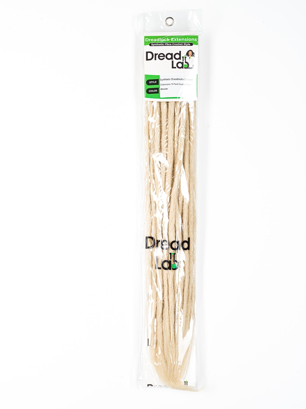 DreadLab - Double Ended Synthetic Dreadlocks (Pack of 10) Crochet Extensions (Blonde Crochet), 60cm - Image 2
