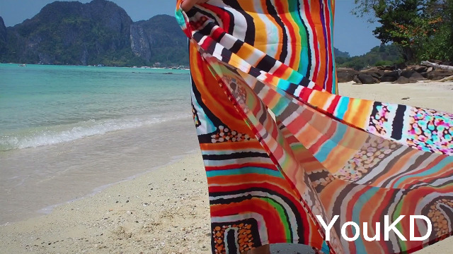 YouKD Maxi Dress Kaftan Bohemian Beach Bikini Cover Up Robe Plus Size Loungewear For Women