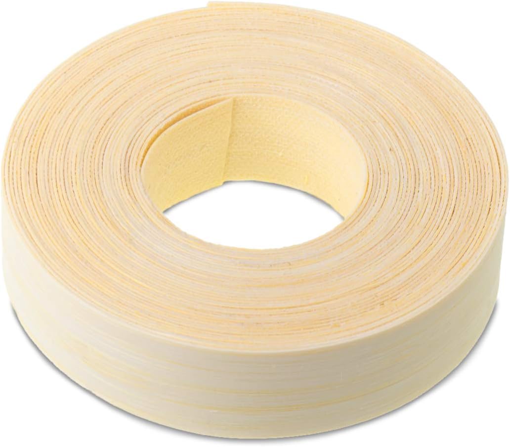 22mm Bamboo Veneer Edging - 7.5m Roll - Pre-Glued Iron-On Real Wood Edging Tape for Easy DIY Application