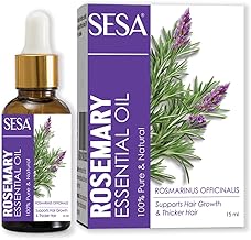 Sesa Rosemary Essential Oil For Hair Growth Nourishes Skin | Hair Fall Control | Women and Men 100% Pure & Natural Rosemary Oil |15 ml