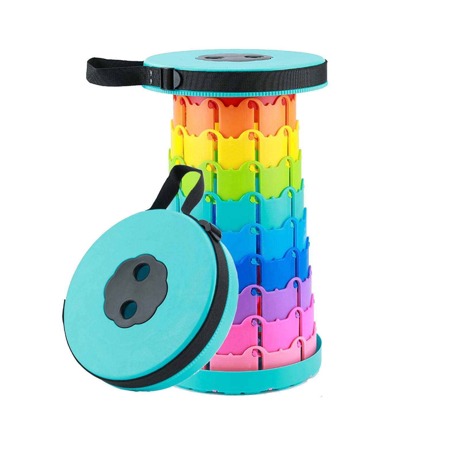 Sgabello da Campeggio Telescopico, Sedie Pieghevoli Portatili, Leggeri ma Robusti, Altezza Regolabile, Capacità di 150 kg per Viaggi, Pesca All'aperto, Barbecue(Gray)