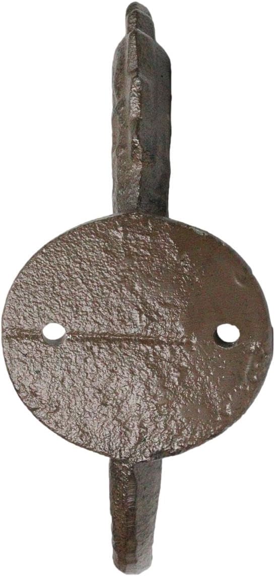 Ebros Gift Pack of 2 Rustic Cast Iron Coastal Marine Ocean Nautical Seahorse Wall Mounted Coat Hooks Nautical Sea Life Hook Hangers Decor Sculpture Seahorses Coral Reef