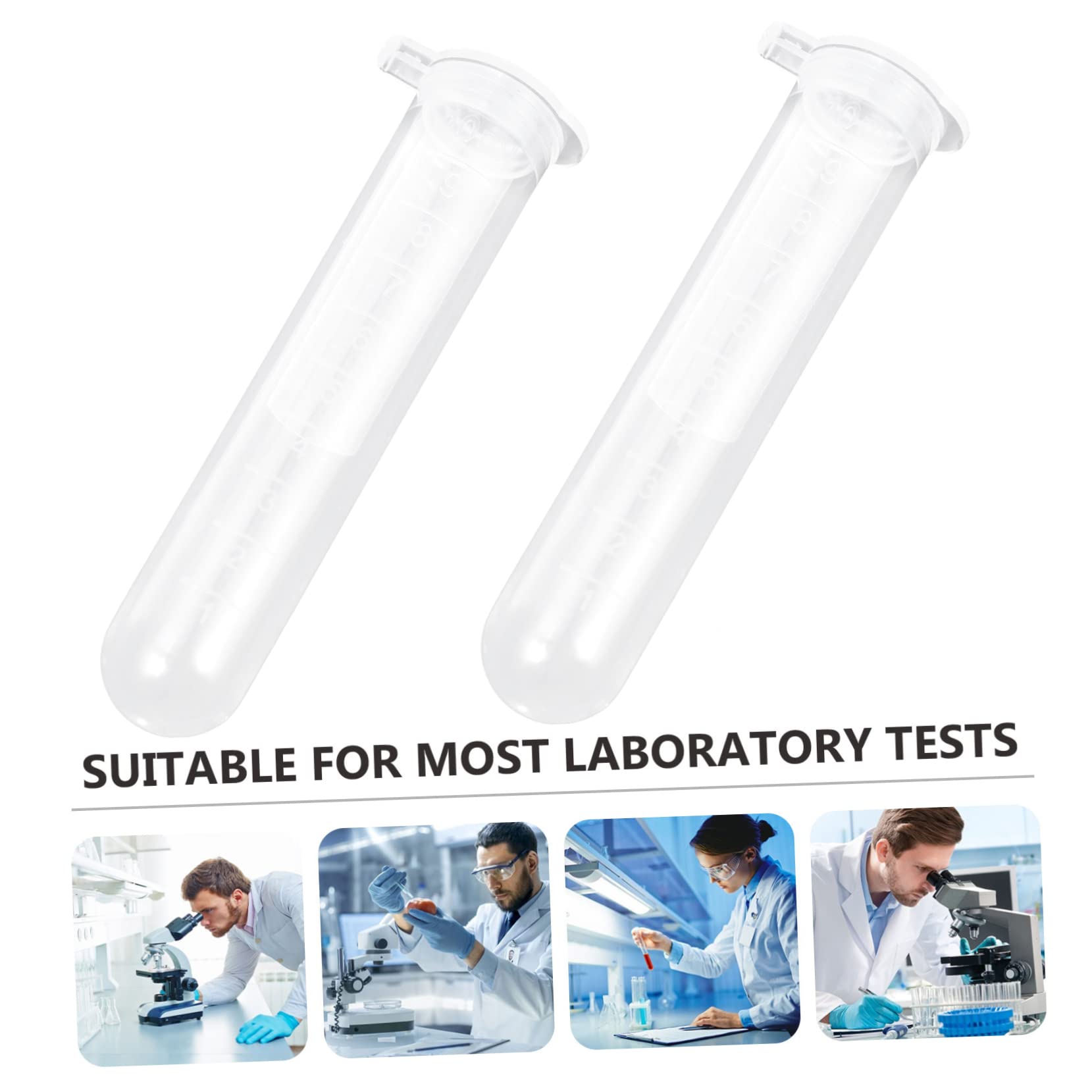 PartyKindom Provette da Centrifuga in Plastica da 10 Ml Scala, Set da 200 Pezzi, Resistenti e Precise per Laboratorio Scientifico e Conservazione Campioni di Piccole Dimensioni
