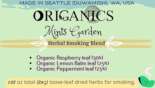 Miniatura 7 de Origanics - Mezcla de hierbas para ahumar  Bálsamo orgánico de hojas sueltas menta y limón