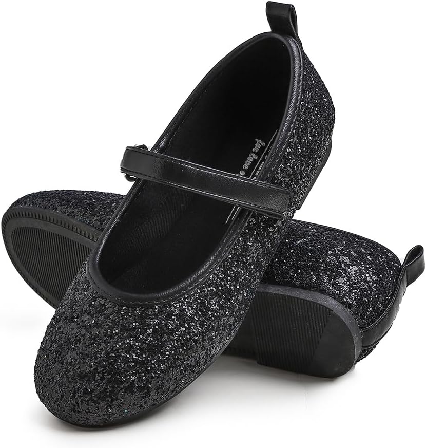Black Glitter Loop Maryjane