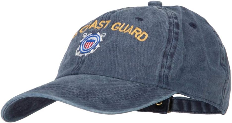 US Coast Guard Logo Embroidered Washed Cotton Twill Cap