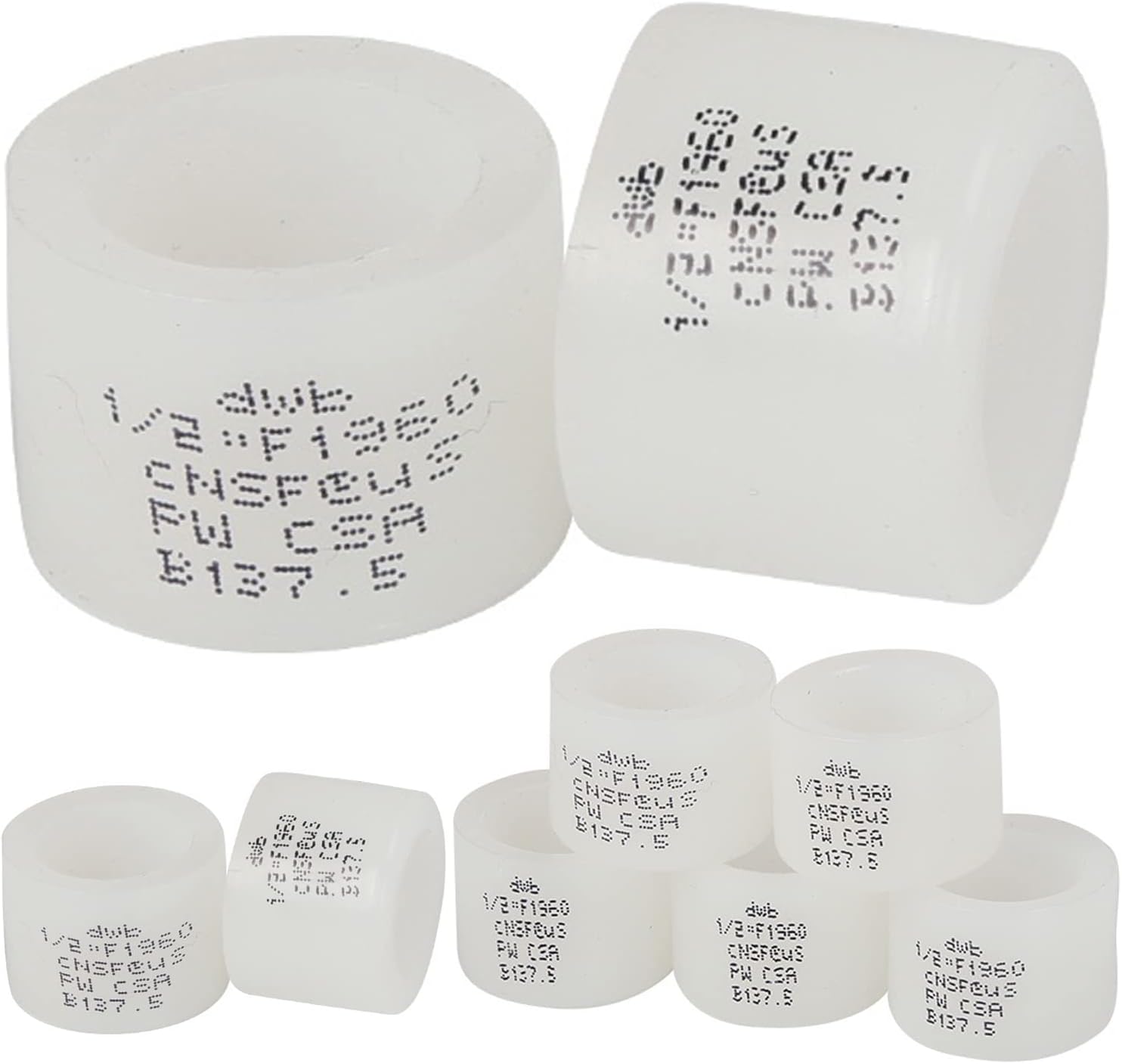 100 Pack 1/2 Inch F1960 PEX-A Fittings, Expansion Rings, Sleeves for Pipe and F1960 Brass or Poly Fittings(EXP-RING005)