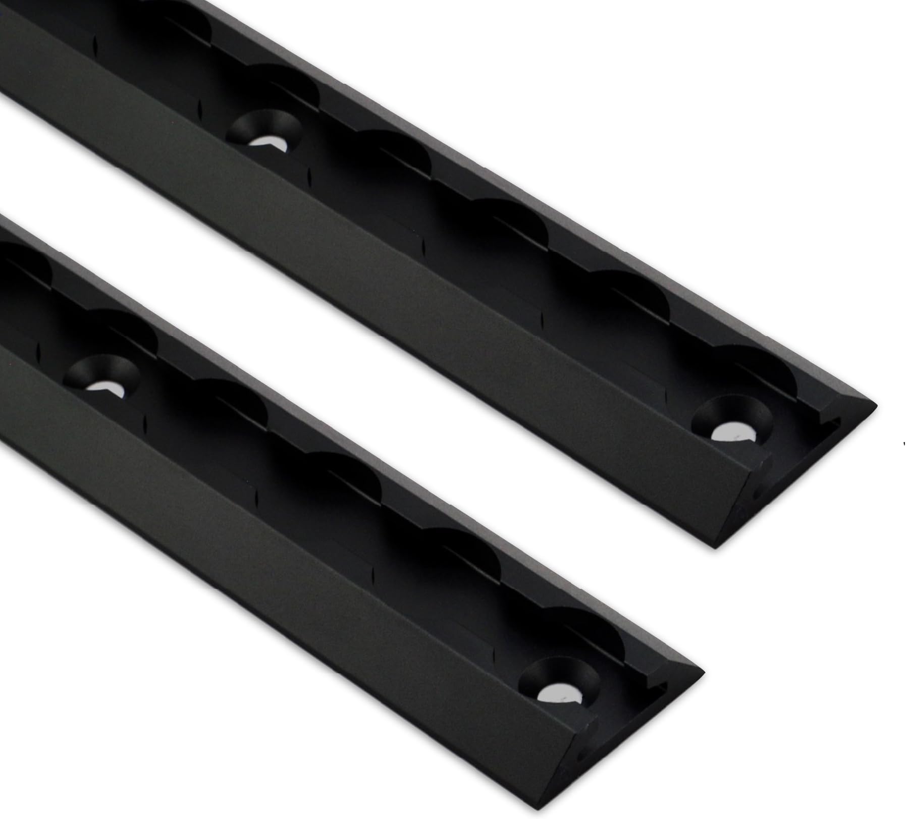 VanEssential 48" Venture Track T-6 Aluminium L-Track Black Anodized (Angled Profile) - 2 Pack