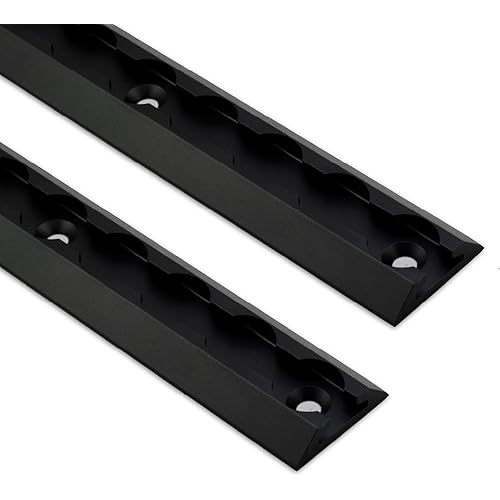 VanEssential 24" Venture Track T-6 Aluminium L-Track Black Anodized (Floor Angled Profile) - 2 Pack