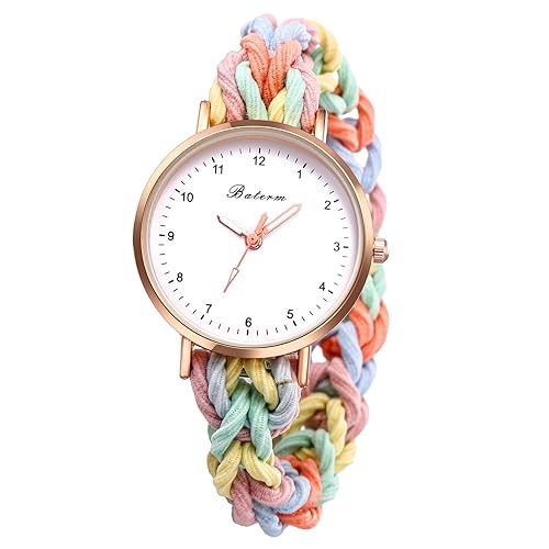 JewelryWe Womens Stretch Band Watches: Analog Quartz Elastic Watch Colorful