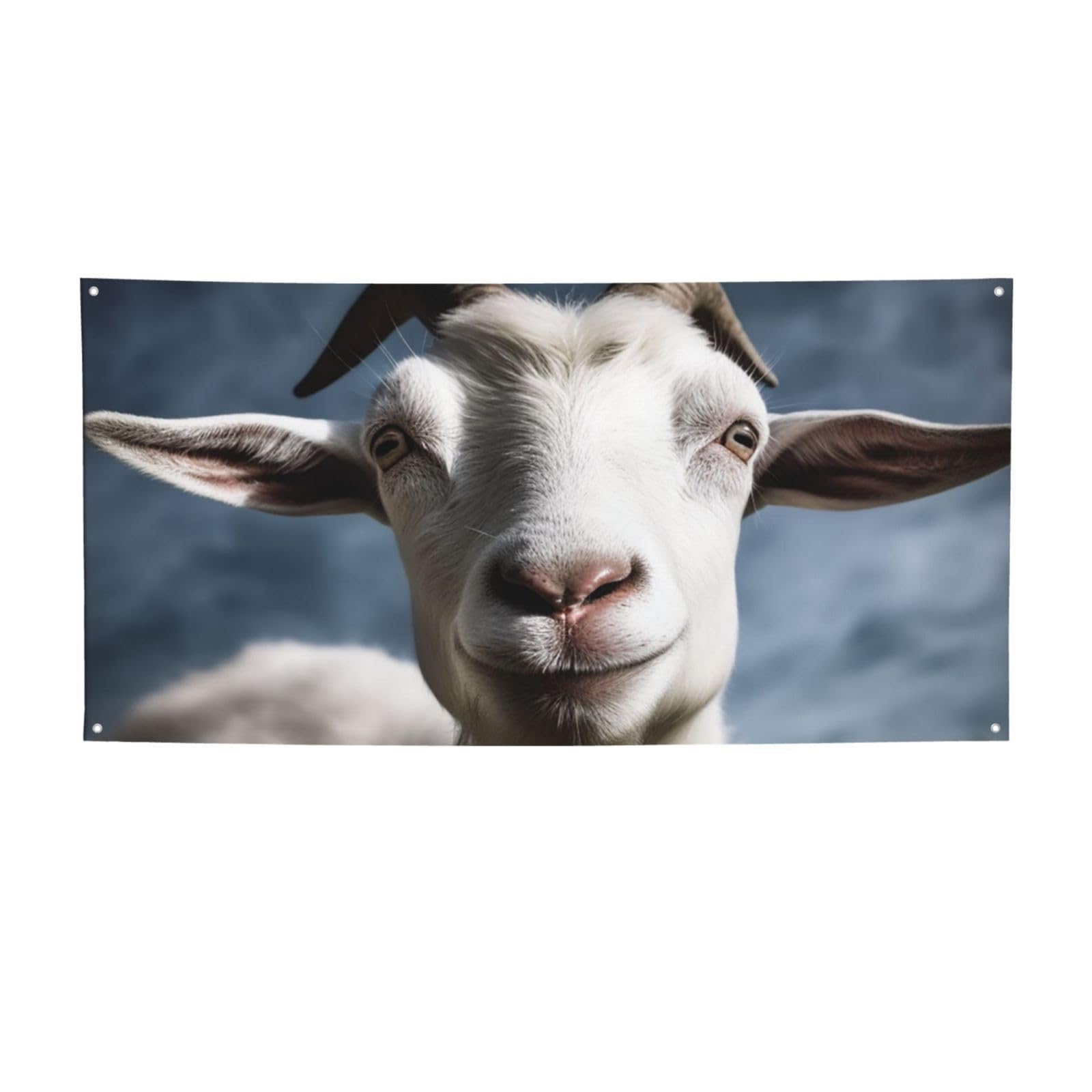 Welcome Banner Goat Party Flag Photography Backdrop Birthday Background Wall Decor Sign 71 x 35 Inch Photo Props Banner and Sign Flag for Fence Garden Indoor Outdoor Decor Medium