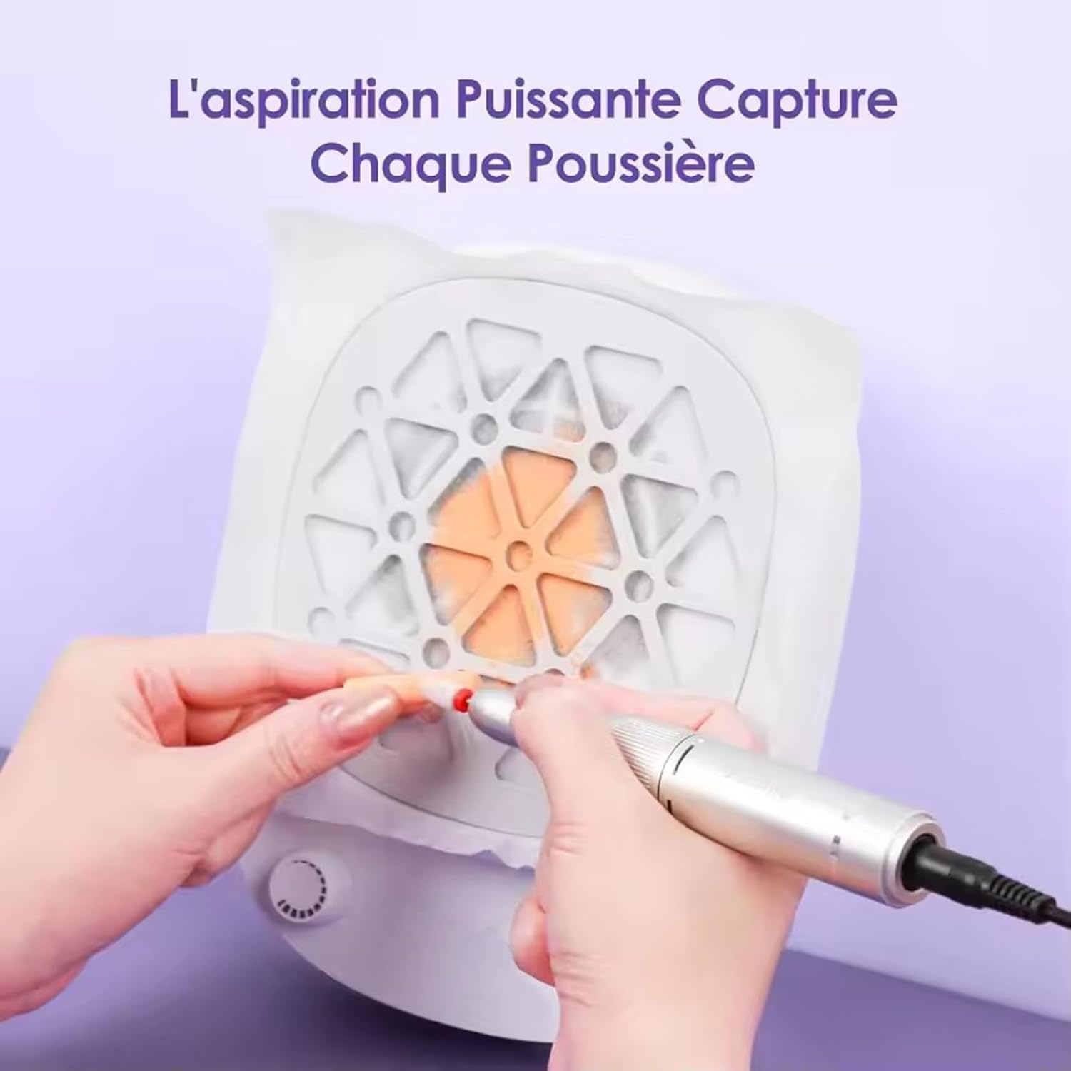 Nail Dust Collector Cordless for Nail Tech, Rechargeable Electric Nail Dust Extractor, 10-Gear Adjustable Powerful Nails Vacuum Cleaner Fan for Acrylic Nails Polishing, Low Noise