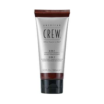 American Crew Mens 2-in-1 Skin Moisturizer & Beard Conditioner, 3.3 fl oz