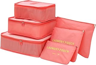 مجموعة من 6 حقائب ضغط لتنظيم الامتعة للسفر مكعبات التعبئة منظمات الظهر السفر سفر متعددة الوظائف عبوات فرز الملابس لملحقات بلاستيك