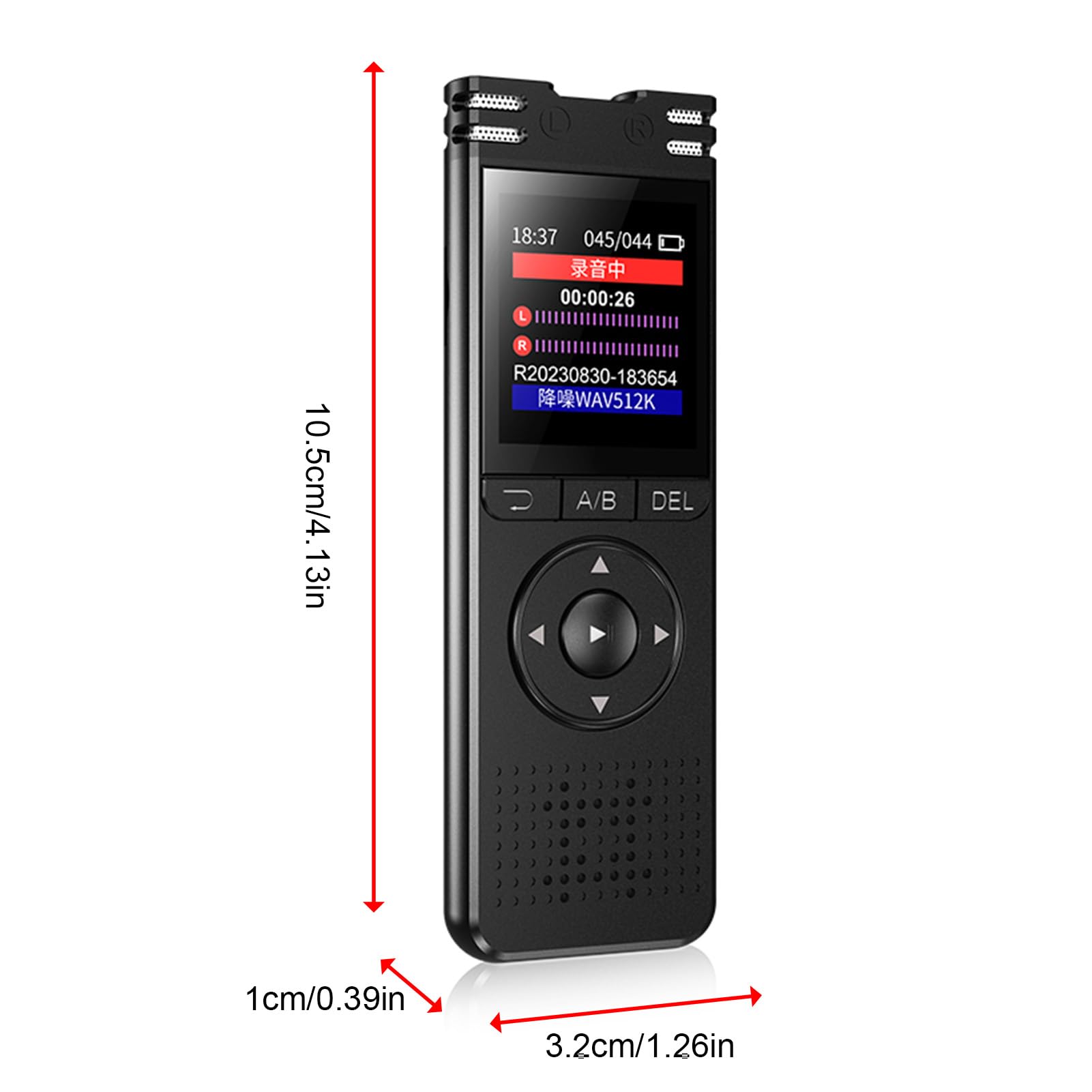 Grabadora de Voz Digital, Calidad de Sonido sin Pérdidas de 1536 Kbps con Grabación y Cifrado con una Sola Clave, para Conferencias, Reuniones, Entrevistas, Clases (128G)
