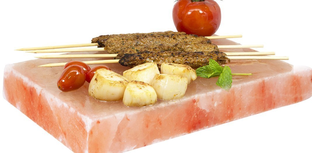 Piastre di sale per barbecue, rosa, 20x20x4cm