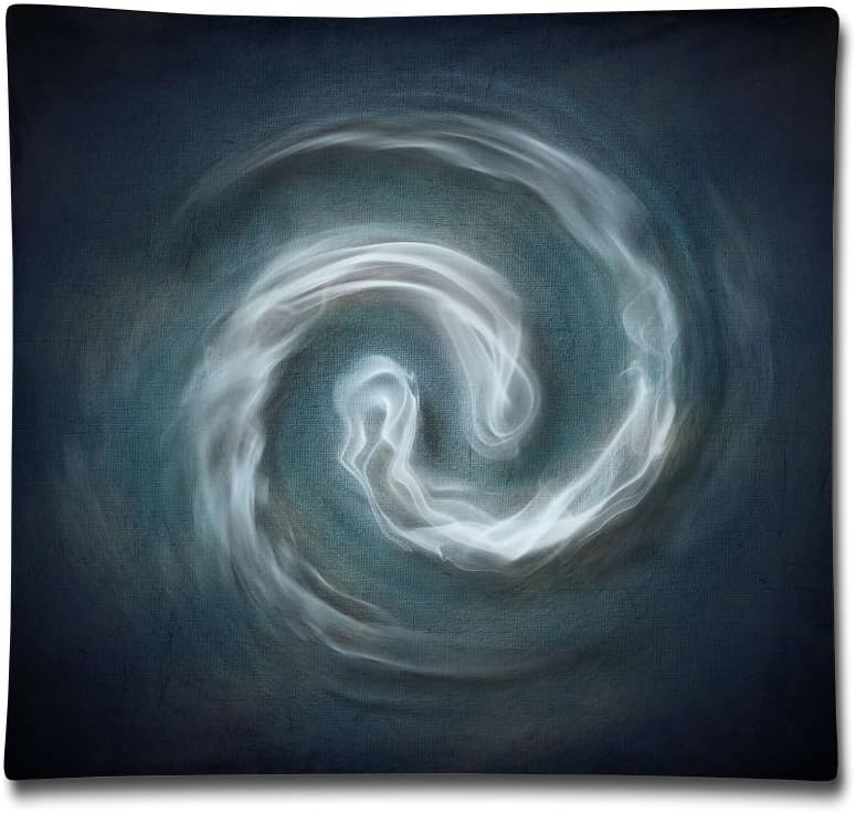 Phyllis Walker Square Throw Pillow Case Vortex Funnel Blue Black Decorative Soft Pillow Cover Sets Cushion Case For Sofa Bedroom Car 18 X 18 Inch