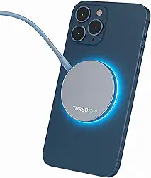 Carregador Magnético Sem Fio 15W USB-C, Base Indução Qi Compatível Smartphones, Carregamento Wireless Portátil