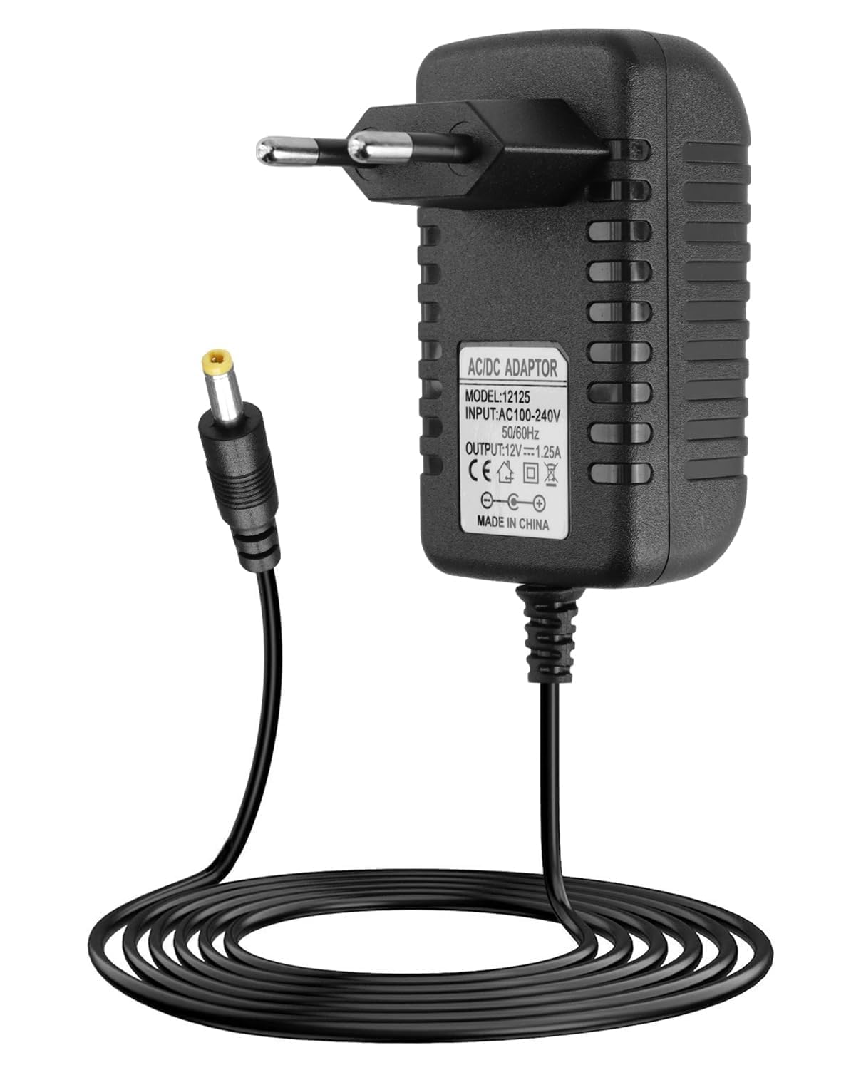 15W Cargador Adaptador para Echo Dot 3ª/4ª/5ª Gen 12V 1.25A Fuente de Alimentación, Adaptador Corriente para Echo Show 5 1.ª 2.ª Gen Echo Spot Echo Pop TV Cube Cable de 2 Metros