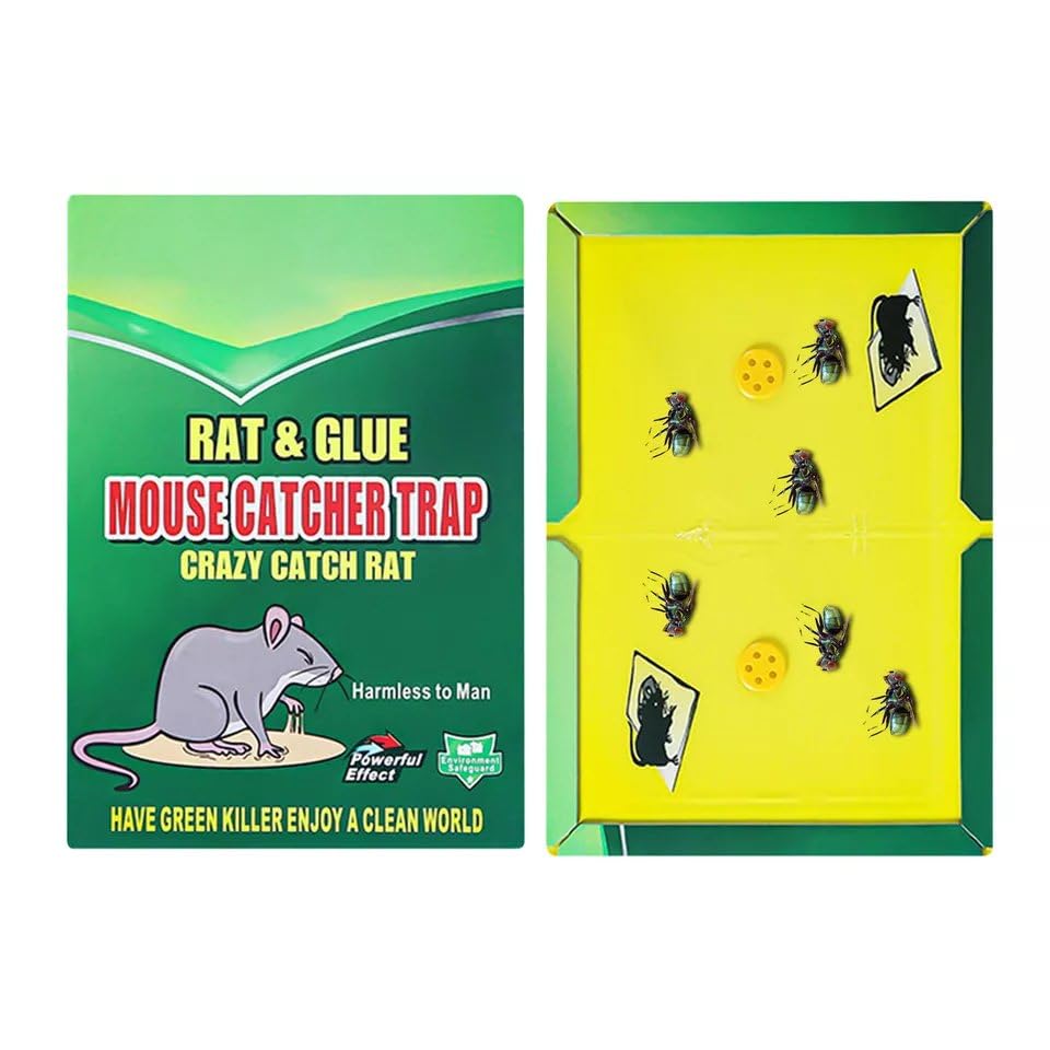 Rat Mouse Glue Trap Pest Control Sticky Pads for Rats Mice Cockroaches Spiders Pack of 2 EcoFriendly Indoor Outdoor Use