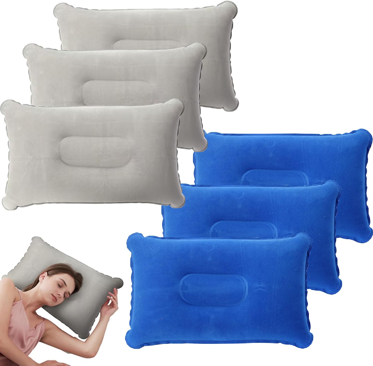 Almohadas Hinchables 6 pcs Inflables para Playa Senderismo Pesca