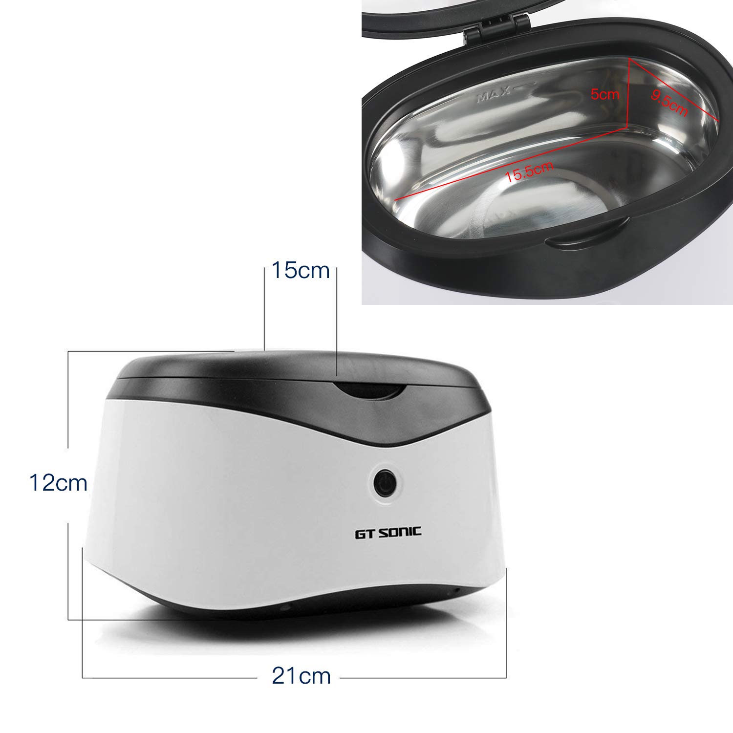 Amazon | GT SONIC F1 家庭用 眼鏡 超音波洗浄機 600ML 40kHz 腕時計