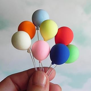 Dollhouse Miniature Balloons, Mini Balloons, 1:12 Scale Rainbow Balloons...