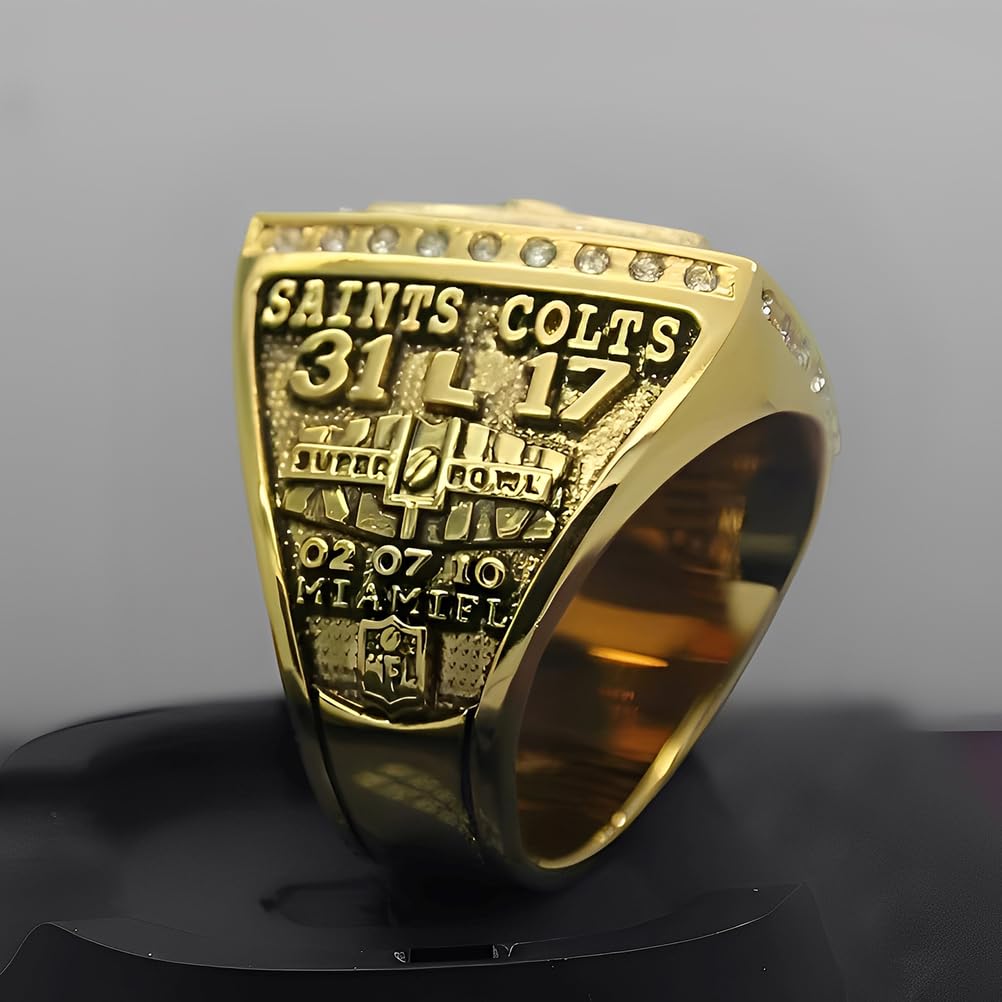 Pierścień Mistrza Super Bowl 2009 Saints – Pamiątka Mistrzostw Futbolu Amerykańskiego dla Fanów, Absolwentów, Taty i Przyjaciół