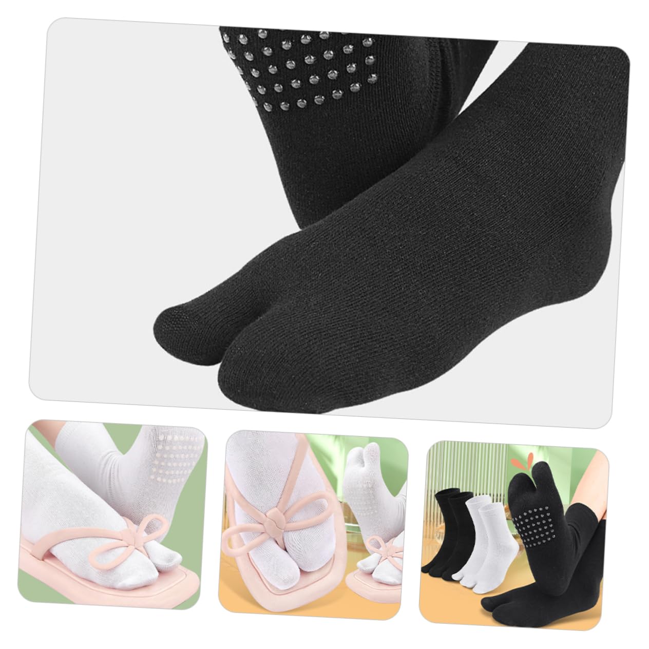 Gogogmee Womens Socks Toe Socks for Women Toe Separator Socks Non-skid Toe Socks Women Size 6-10