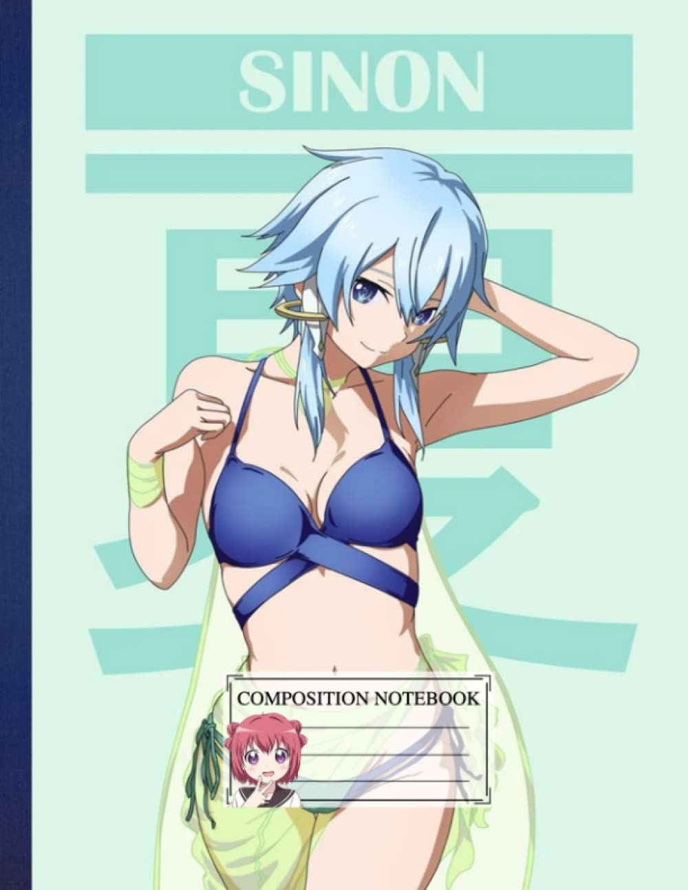 Composition NoteBook : Sword Art Online JP 23 Sinon , 8.5 x 11 Inches, 110 page Wide Ruled Office School For Children Girls Kids Teens Students Writing Notes Teacher Gift for Anime Fans