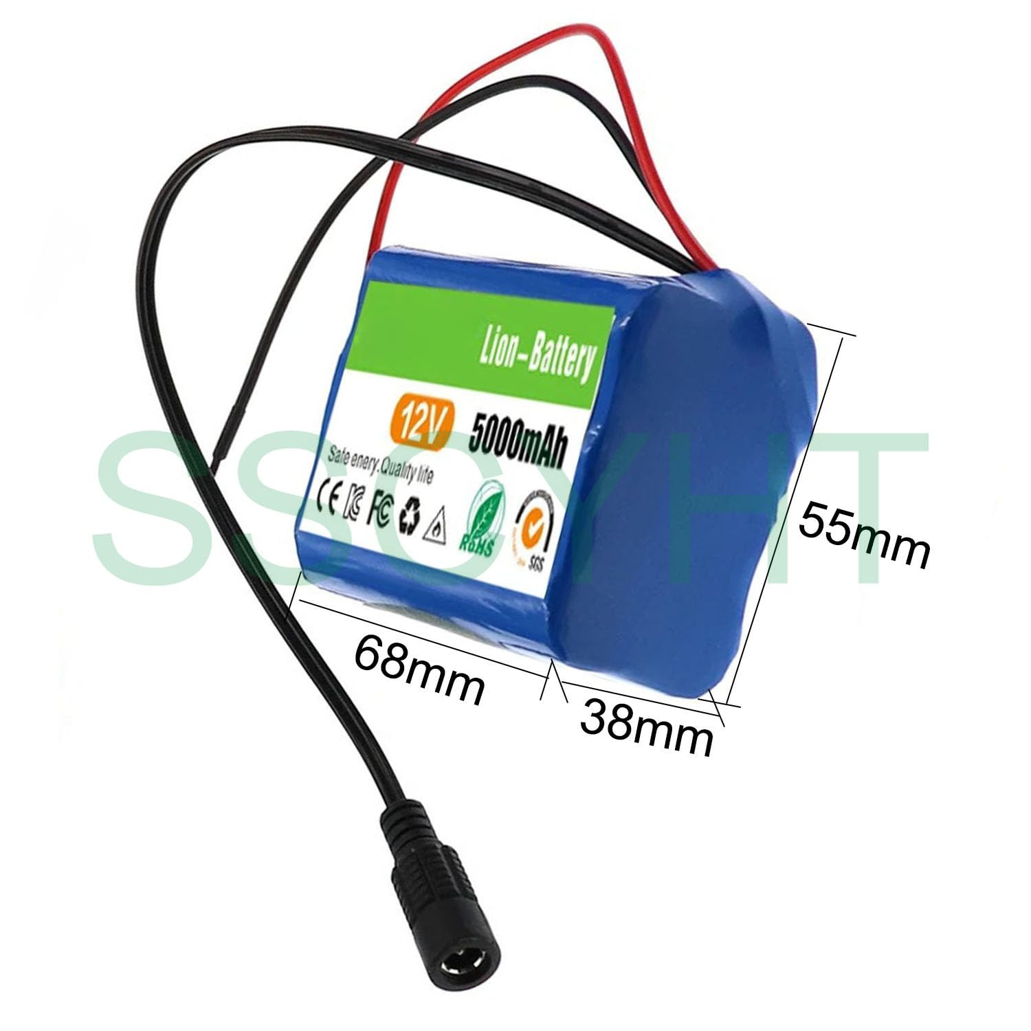 Amazon.com: SSCYHT 12 Volt Lithium Battery Pack 3S2P 12V 5000mAh