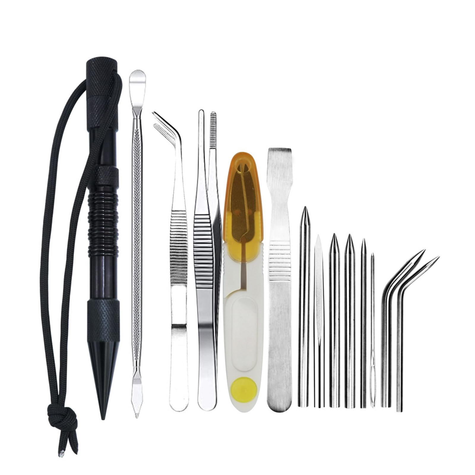 14Piece Colorful Paracords Lacing Needle Set for Camping, Hiking, and Handicrafts Shelter Building Backpacking Essential Marlin Spikes Kits