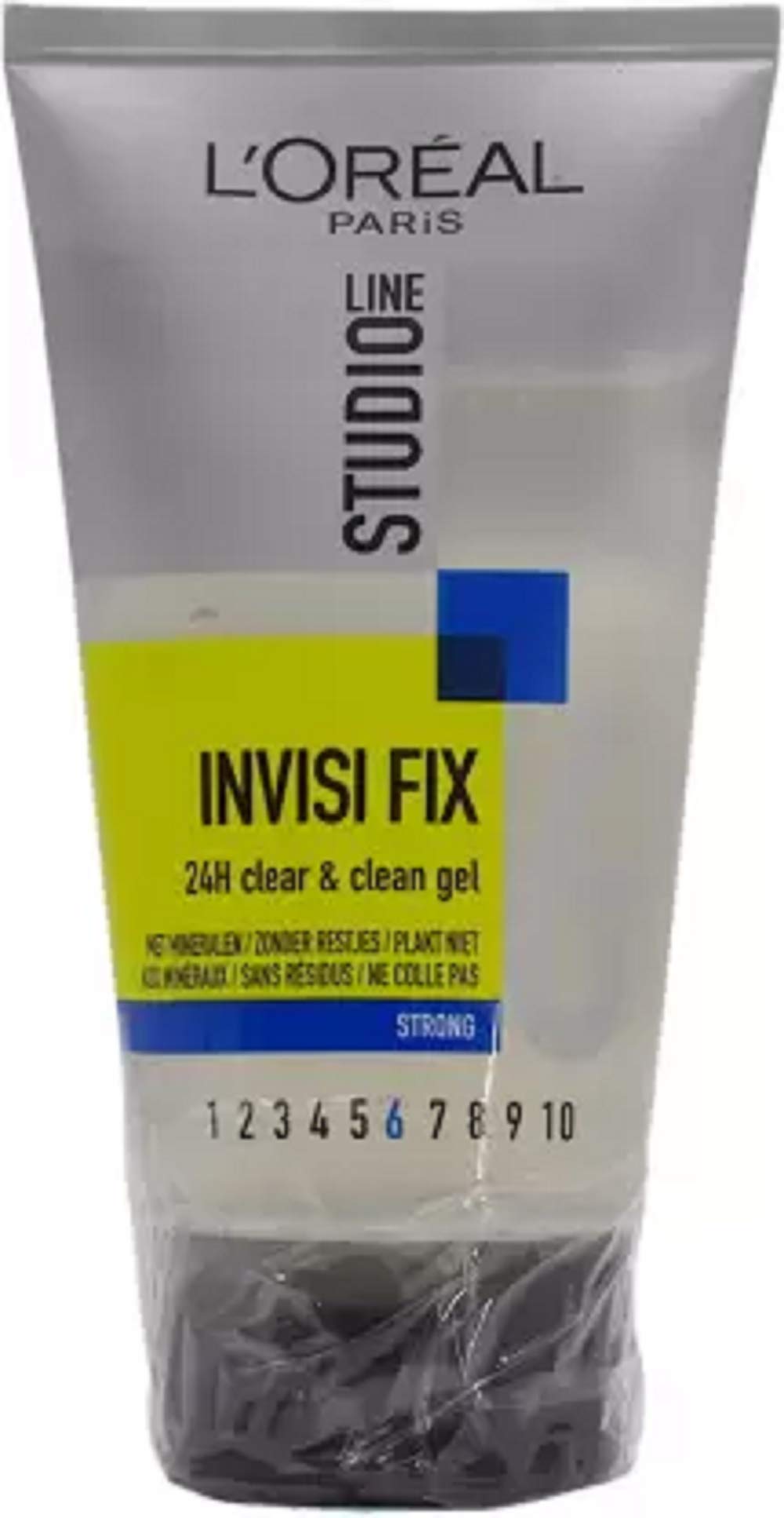 L'Oreal studio Line 6 Invisi Fix 24hr Clear & Clean Gel, Super Strong - 150ml Hair Gel (150 ml)