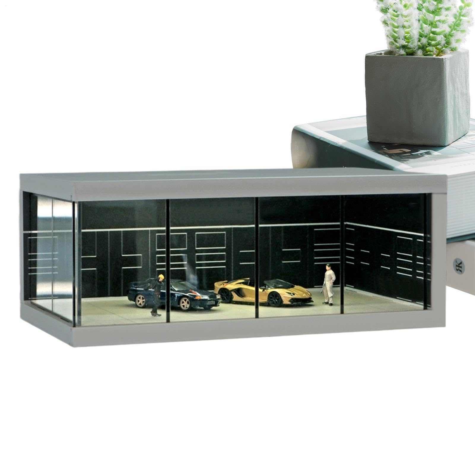 Vitrina Para Modelos De Coche Vitrina Iluminada Apilable Ahorra Espacio
