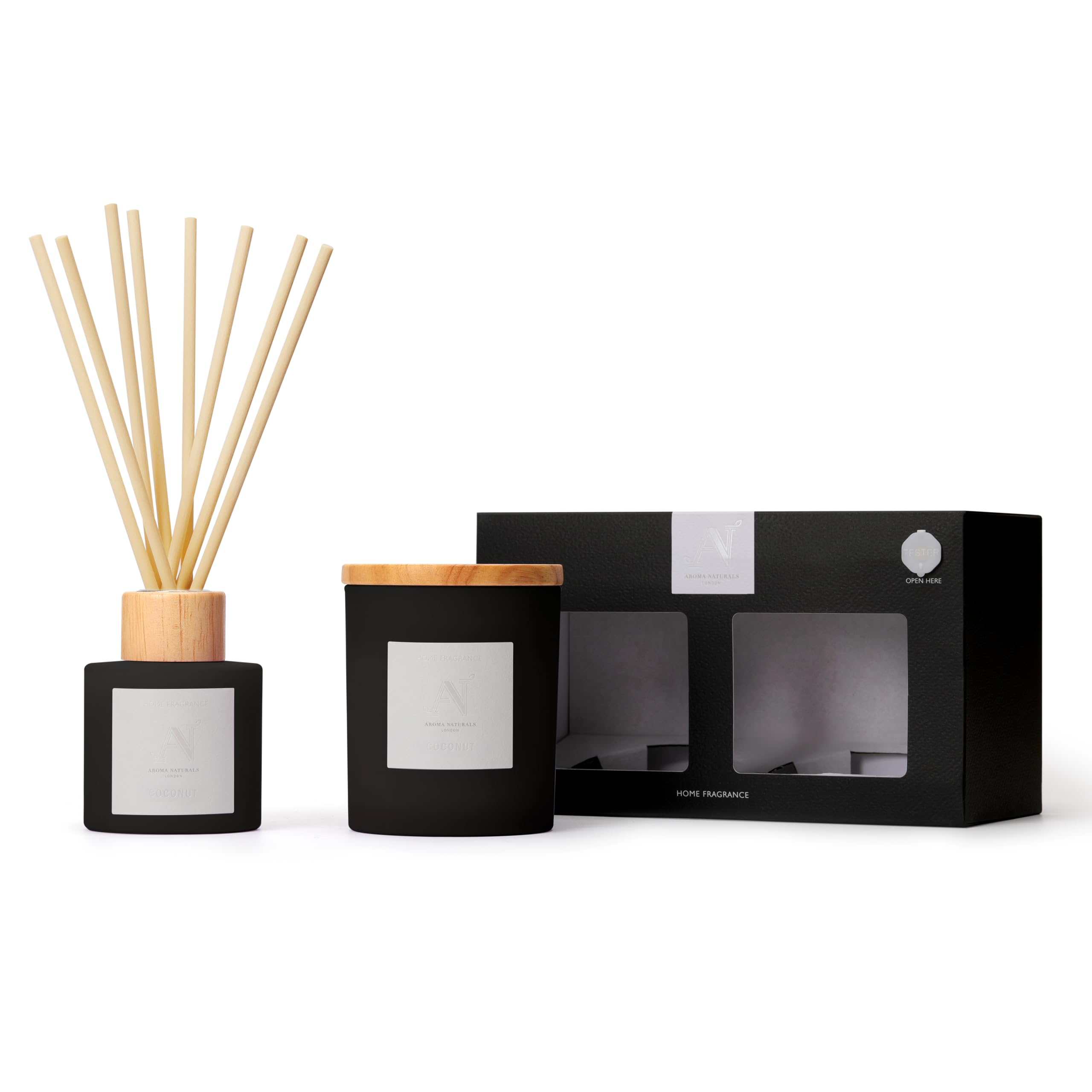 Aroma Naturals Frosted Decadence Candle & Diffuser Gift SetCoconut