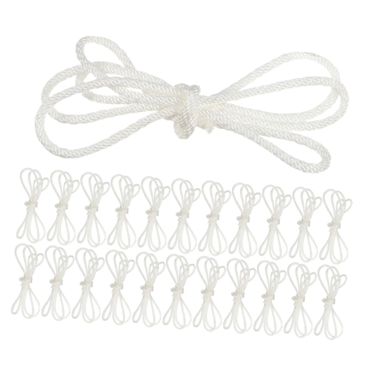 Corde de Démarrage pour Moteur à Essence 5mm Blanc, Lot 50 | Nylon, Compatibilité, Ateliers et Fermes, Cordon de Remplacement Manuel pour Tondeuses