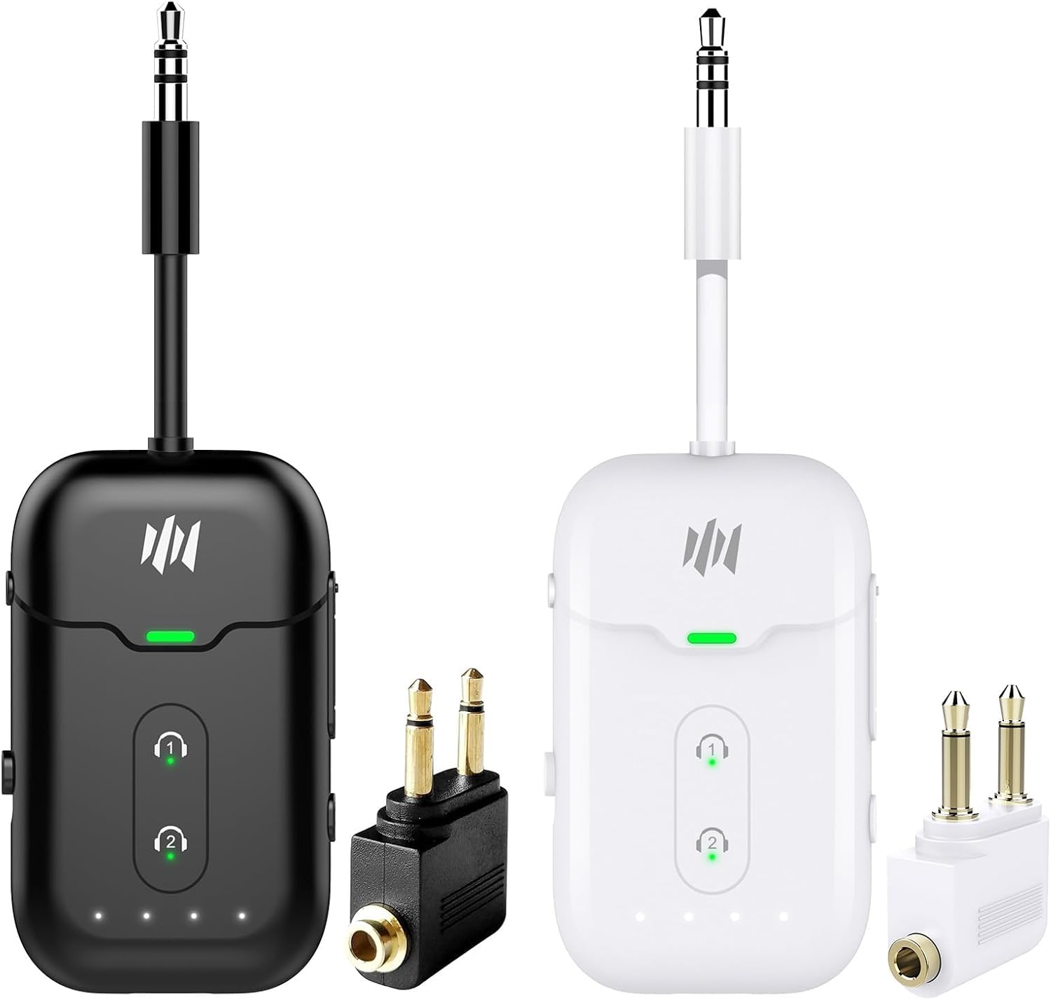 Bluetooth 5.4 Transmitter Receiver, 2-in-1 Adapter for Airplane, TV, Gym - Up to 2 AirPods/Headphones, Wireless Audio Adapter With aptX LL for Travel & Home/Car Stereo