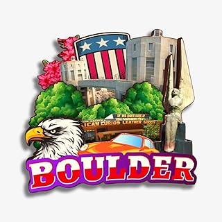 Boulder USA America Wooden Fridge Magnet Cute 3D City Travel Souvenirs Crafts Handmade Refrigerator Stickers Home Whiteboard Decor Collection Gift