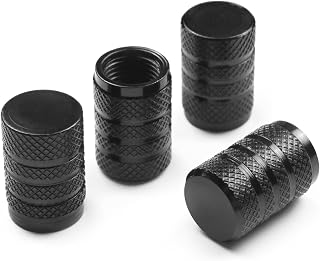 Car Tire Valve Caps for Subaru Outback Legacy 2015-2019, Auto Tire Valve Stem Caps Anodized Aluminum Tire Valve Cap Set,Black