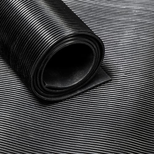 Tapis caoutchouc strié L de 120cm de large pour sol - 2