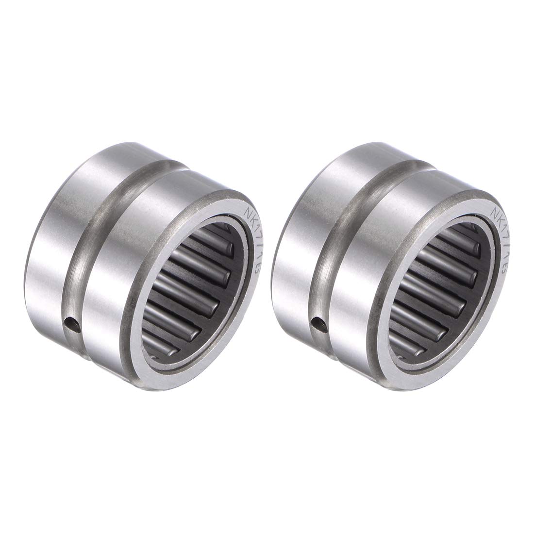uxcell NK15/16 Machined Ring Needle Roller Bearing, 15mm Bore, 23mm OD, 16mm Width 10070N Static Load 8600N Dynamic Load 23000rpm Limiting Speed 2pcs