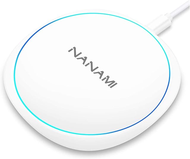 NANAMI Wireless Charger, 10W Max Qi Fast Charging Pad for Samsung Galaxy S22 S21 Plus S20 FE S10 S9 S8 Note 20, Hands Free Charger Quickly Wireless Charge iPhone 14/13/12/SE 2/11/Xs/XR/X/8/New Airpods