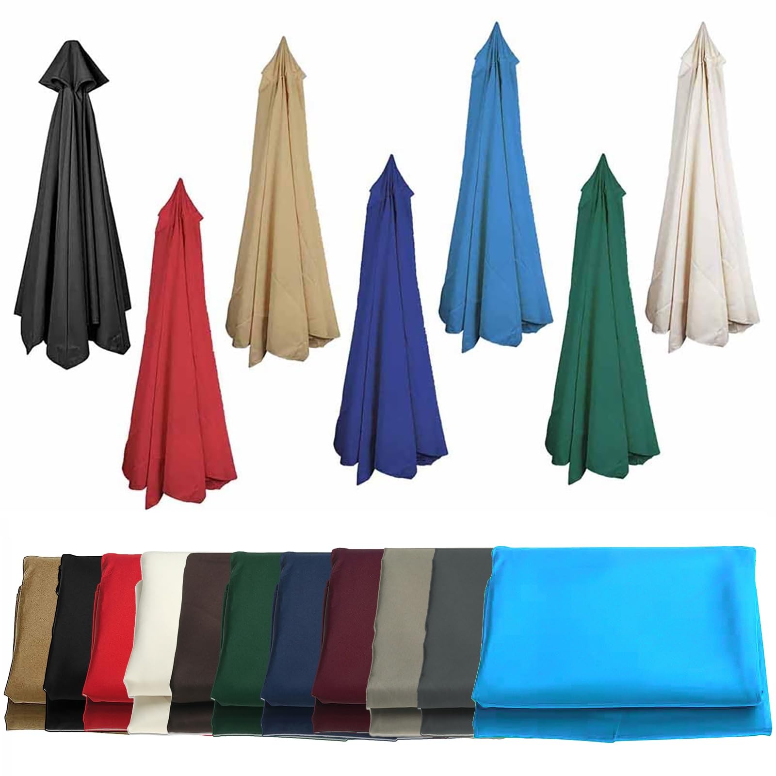 Cubierta parasol jardín de 3m impermeable con protección UV blanquecina 8