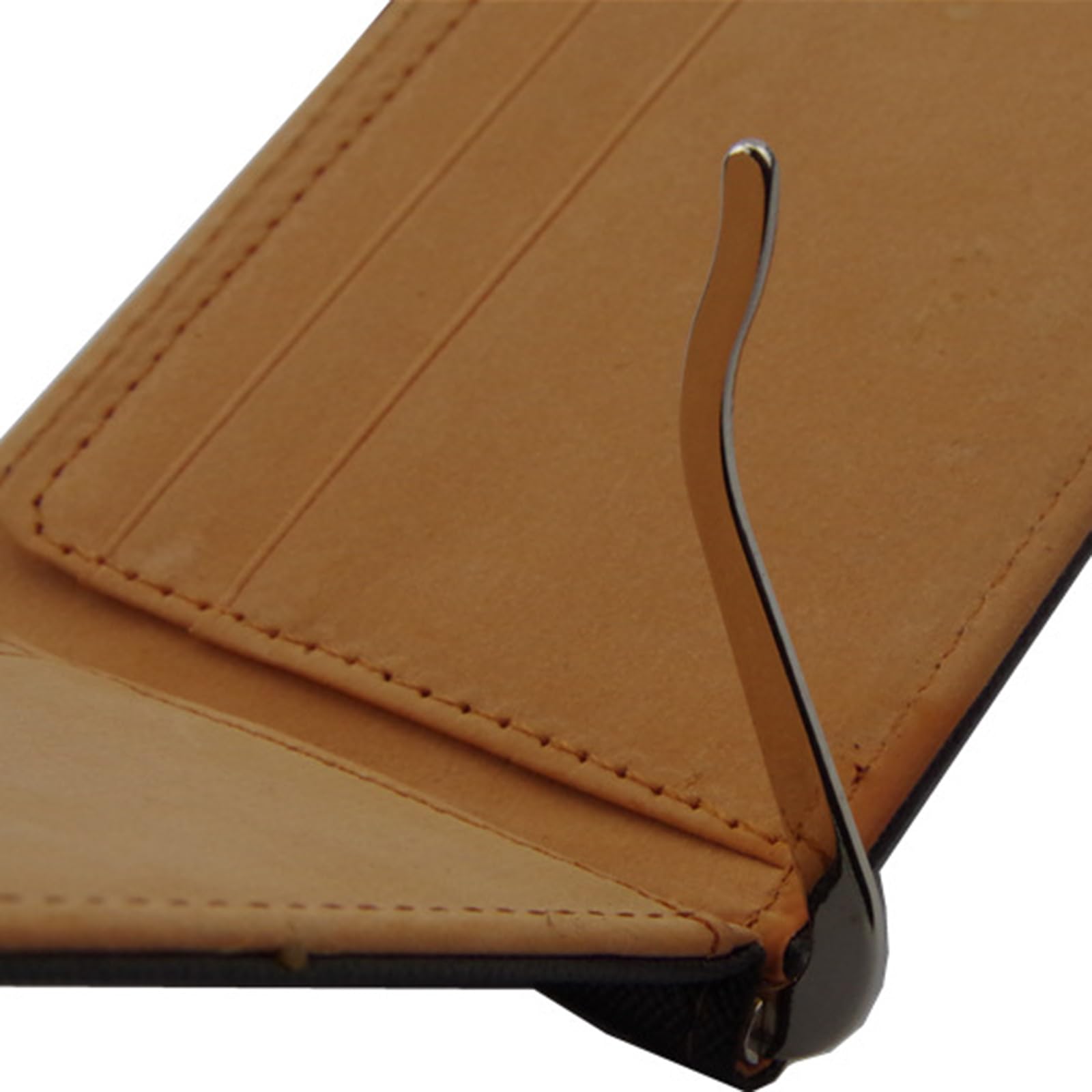 レザーマネークリップ　ケース、カードポケット付き カードが収納できるマネークリップ | ハンドメイド革小物のDuram