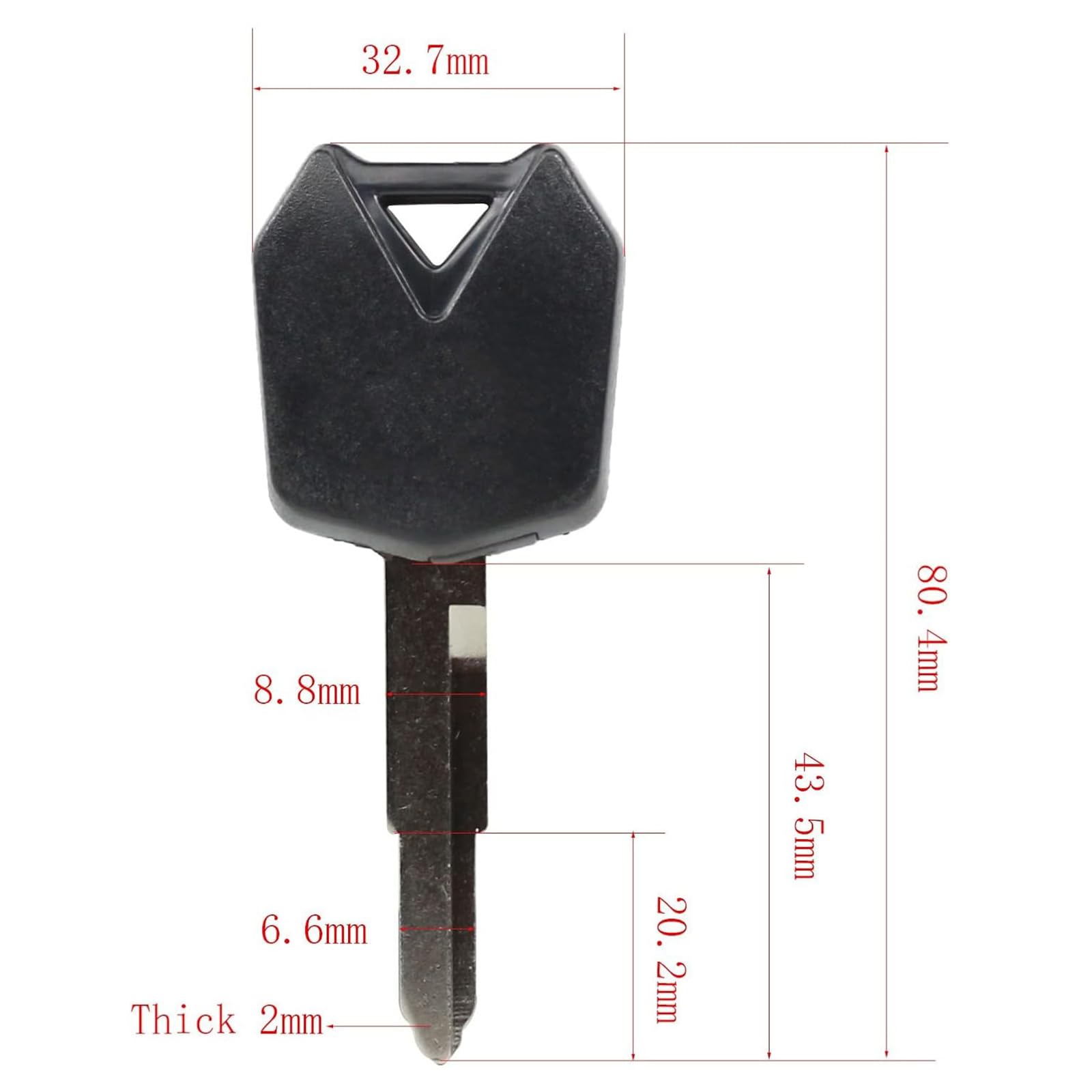 Amazon.com: gradora Motorcycle Blank Uncut Key Duplicate Key